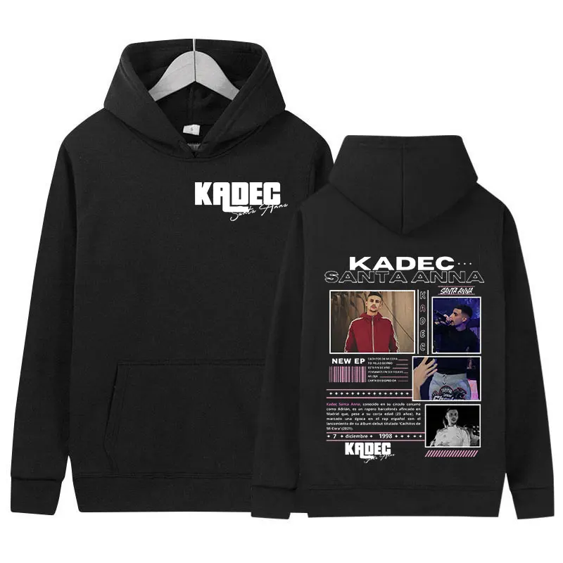 Rapper kadec santa anna tour 2025 moletom com capuz masculino vintage manga longa moda moletom unissex hip hop pulôver hoodies streetwear
