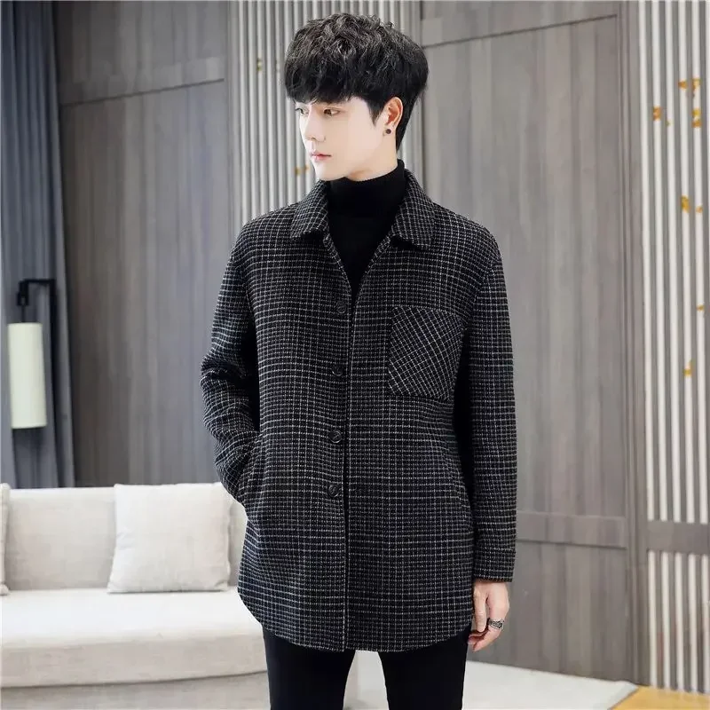 Men's Overcoat Jackets Trendy Grunge Windbreaker Korean Reviews Many Clothing Fashion 2024 Male Coats High Quality Y2k Vintage