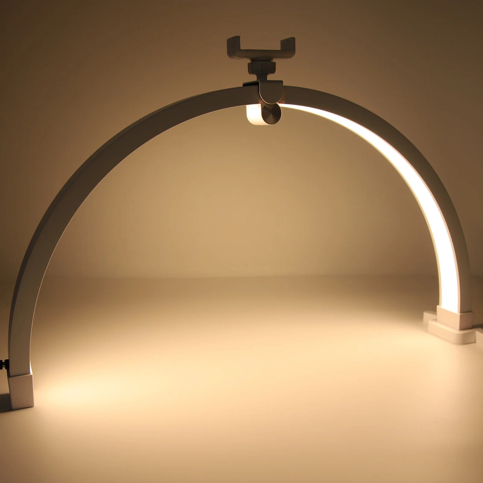 22インチハーフムーンネイルデスクランプ20W省エネデスクトップライトタッチパネルコントロール折りたたみ式ランプフェイシャルトリートメントマニキュア用