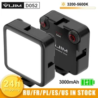 VIJIM-luz LED para cámara de vídeo VL81 3200-5600K 850LM 6.5 W fría con zapata, Mini Vlog luz de relleno Panel de 3000mAh lámpara de fotografía