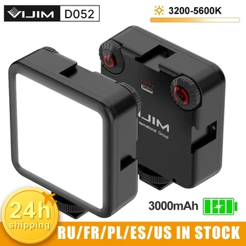 VIJIM VL81 LED 비디오 라이트 카메라 라이트, 콜드 슈 포함, 미니 브이로그 필 라이트, 3000mAh 패널 램프 사진, 3200-5600K, 850LM, 6.5W