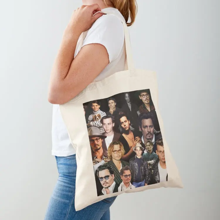 

Johnny Depp Sexy Collage Tote Bag Beach bag Canvas bag for women Women's bags shopper women