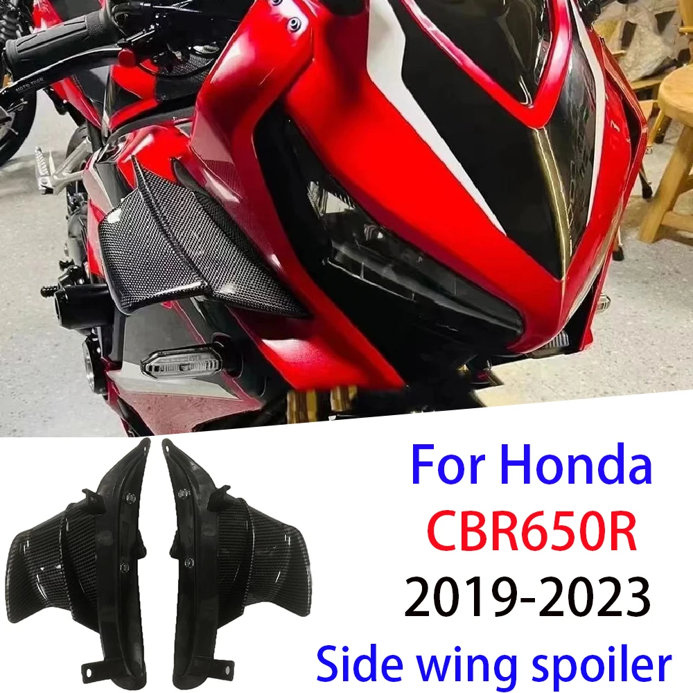 

CBR650R Winglet Aerodynamic Side Wind Fin Spoiler ABS Front Fairing Protector Wing Cover For Honda CB650R 2019-2023