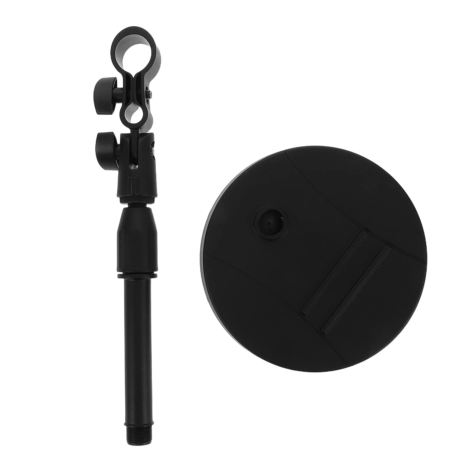 

Adjustable Desktop Microphone Stand Round Base Clamp For Condenser Mic Holder Streaming Recording Tabletop Mic