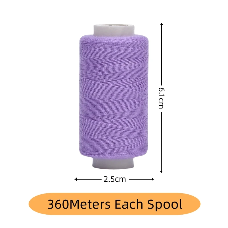 1 Set Of 6 Colors 402 Sewing Thread Set Polyester Embroidery Thread Kit 360M Each Spool for DIY Craft Home Machine Jewelry Acces