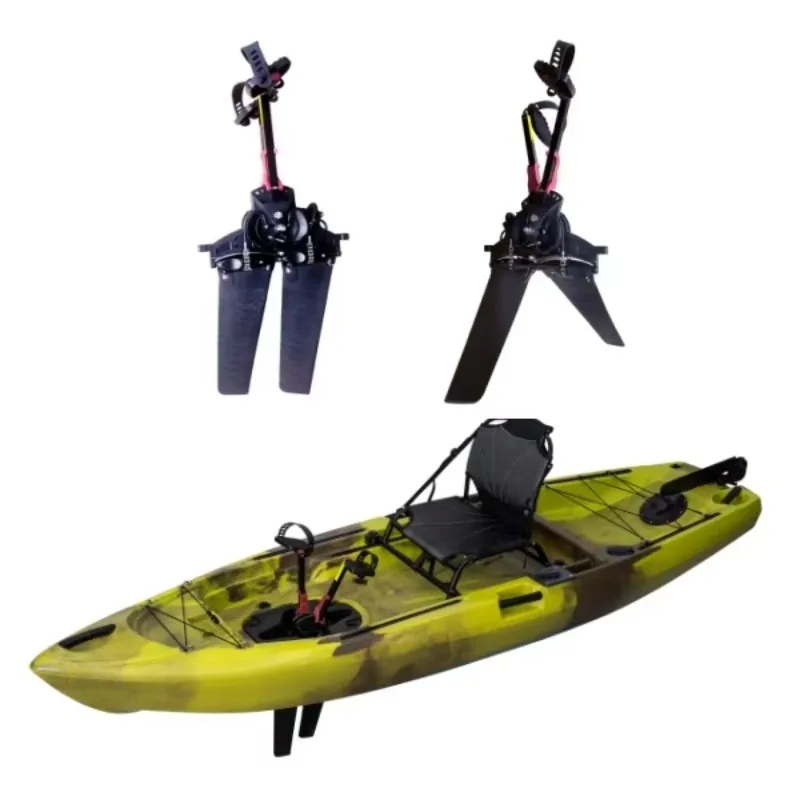 3.04 متر واحد 1 شخص زعنفة دواسة محرك الصيد كاياك مع دواسة القدم بيع على قارب كاياك صغير الزورق مع شهادة CE #5