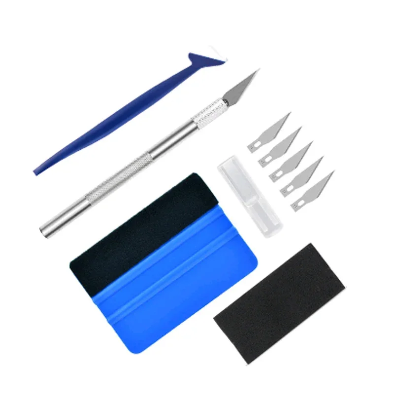 9pcs/set Car Wrapping Tools Kit Vinyl Scraper Cutter Film Squeegee Vinyl Spatulas Plastic Wrap Tools Window Tinting Tools