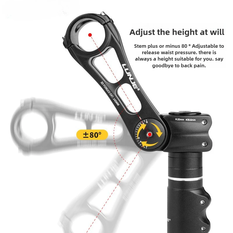 Suitable for mountain bikes road bikes aluminum alloy poles adjustable handle height enhancer 31.8mm vertical pipeLength 90-145