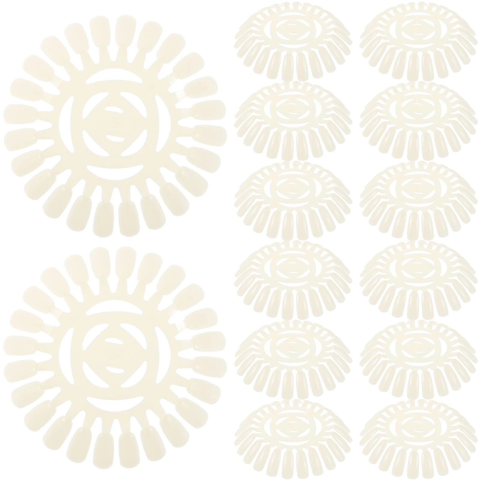 

20Pcs Nail Color Display Wheel 24 Grid Non-Slip Nail Art Paint Palette Salon Mixing Plate for Press on Nails Design Training
