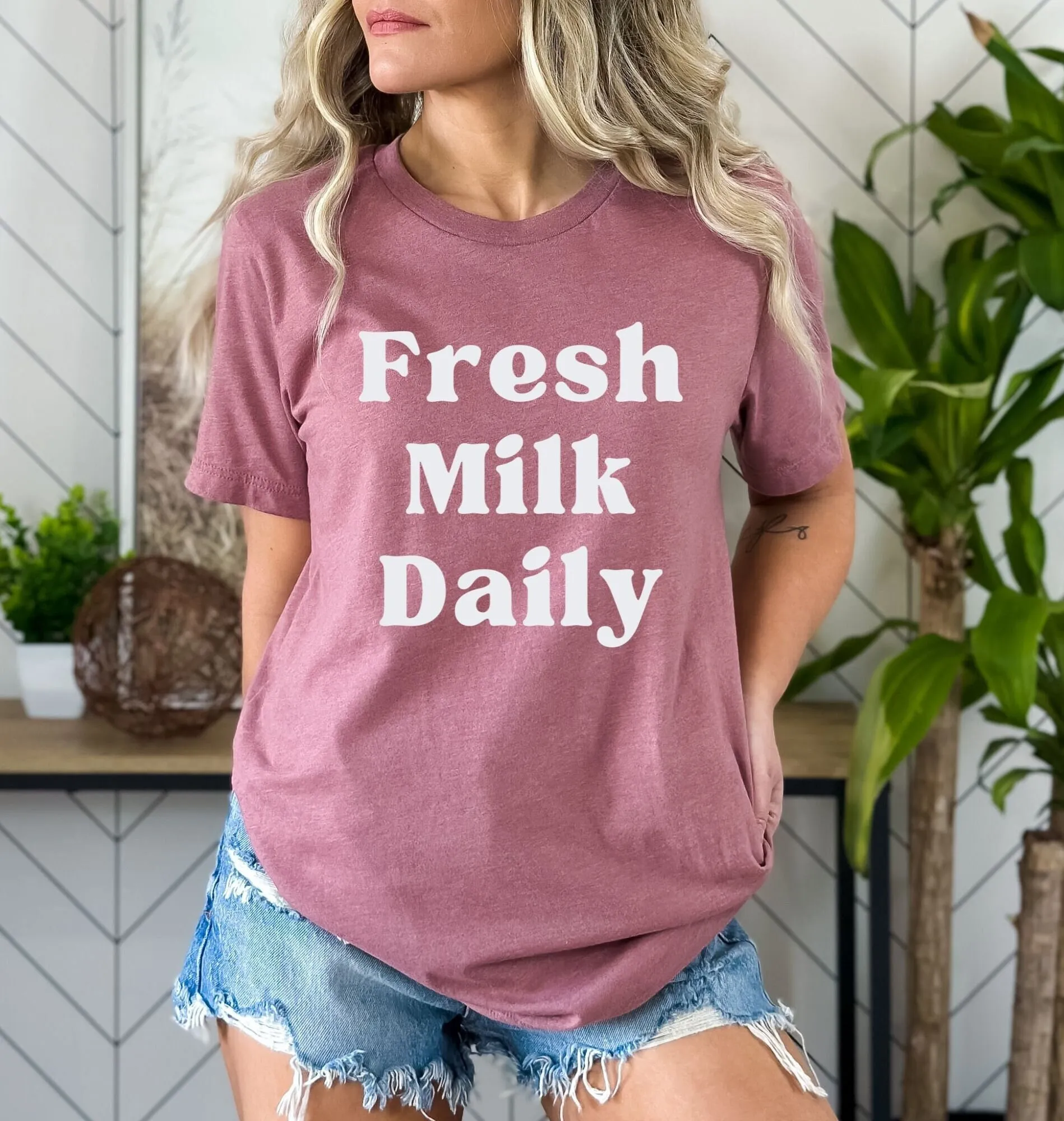 Fresh Milk Daily T Shirt Funny New Mom Breastfeeding Christmas Cool Mothers