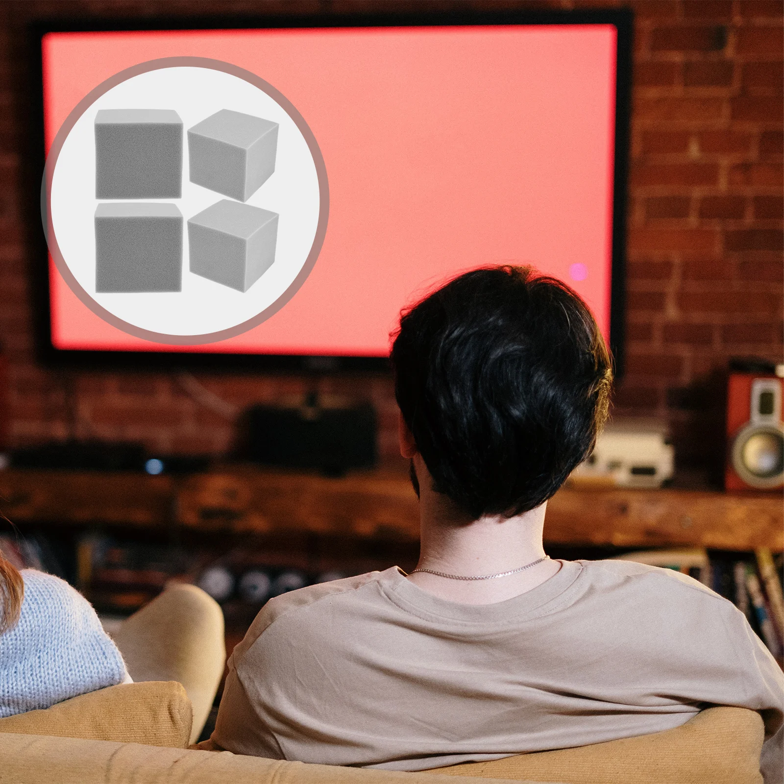 

4Pcs Thick Sound Absorbing Foam Blocks Corner Bass Traps for Room Soundproofing Studio Acoustic Insulation Wall Tiles Diffuser