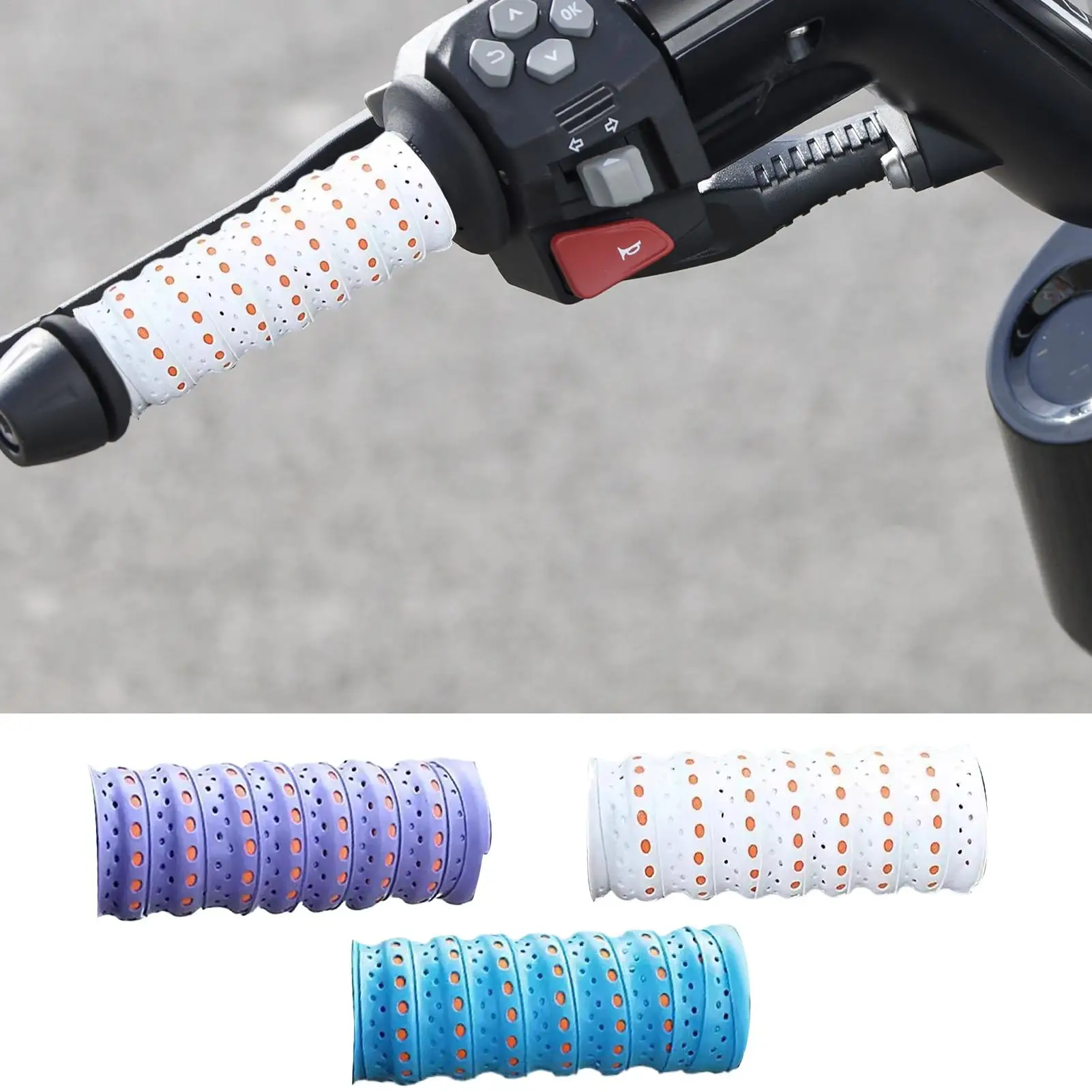 

1pc new Silicone Bicycle Handlebar Tape Anti-Slip Comfort Bike Handle Grip for Mountain Bike, Road Bike, Ebike, Scooter