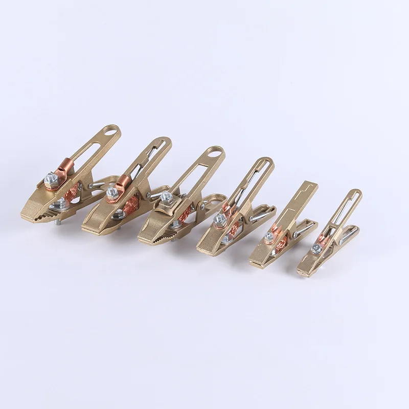 1PCS 260A Brass A Shape Ground Welding Earth Clamp Argon Arc Welding Machine Welder Electrode Holder Clip Multipurpose Tool