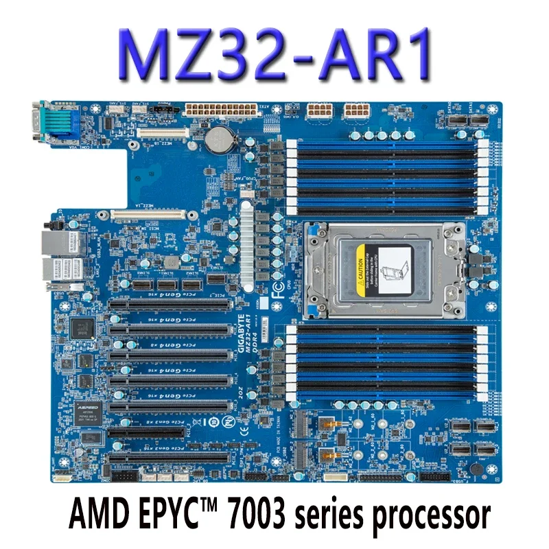 For Gigabyte MZ32-AR1 (rev.1.0) MZ32-AR0 (rev.3.0) Motherboard AMD EPYC 7002/7003 DDR4 Tested Well bofore Shipping