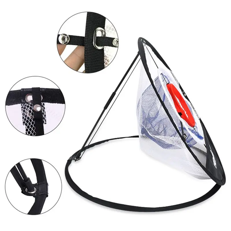ABHS-3-Tier Golf Chipping Net - Foldable Practice Net With Target & Carry Bag For Indoor/Outdoor Golf Training