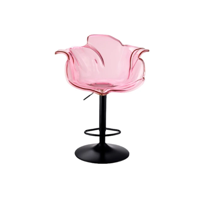 

Nordic light luxury liftable dining chair, small apartment back chair cafe island, transparent acrylic
