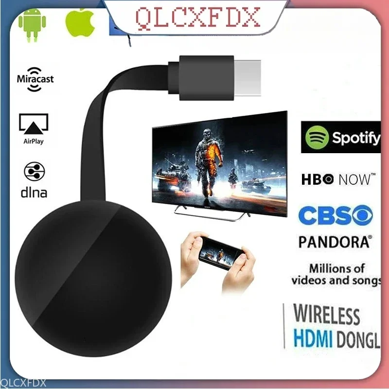 Tv vara 2.4g/5g 1080p hdmi-compatível anycast wifi display dongle receptor espelho compartilhar tela para ios android miracast airplay