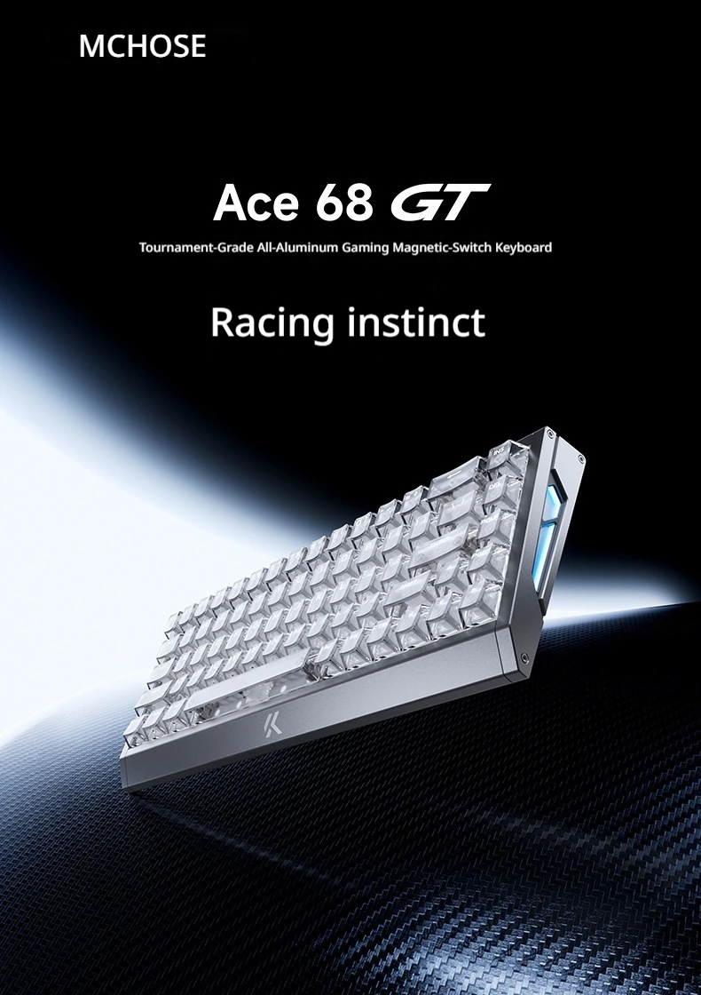 MCHOSE Ace 68 GT/Ace 68 Turbo Magnetic Axis Mechanical Keyboard Gaming Esports Computer All Aluminum Customized Keyboard