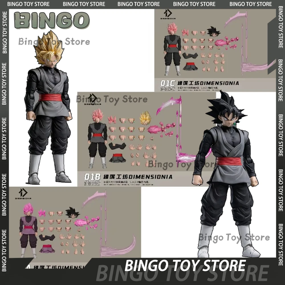 

DIMENSIONIA Studio "The God-Rebel" 01A-01B-01C Super Saiyan ROSE Goku Zamasu Action Figure 1/12 Dragon Ball SHF Collection Gifts