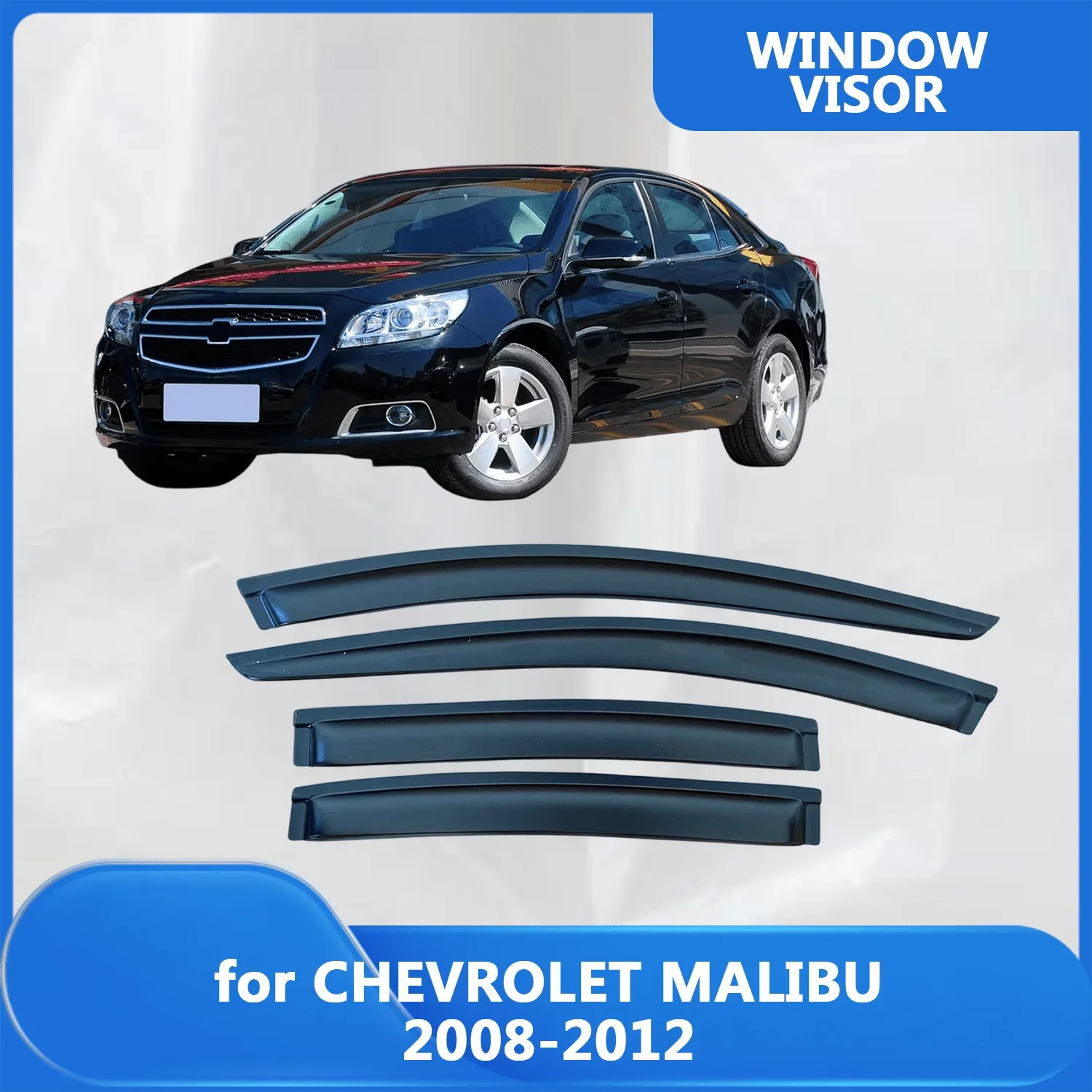 

Window Visor for CHEVROLET MALIBU 2008 2009 2010 2011 2012 Wind Deflectors Rain Guards Door Visor Vent Shades Ventvisor Sun Rain