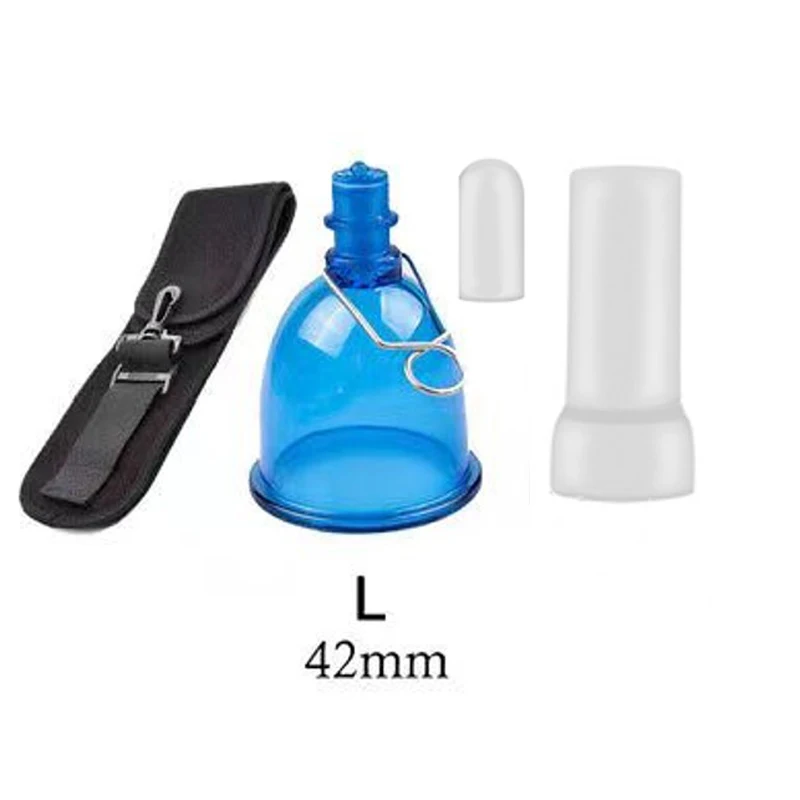 Size Master Male Wearable Penis Vacuum Cup with Belt Pump and Extender Stretcher Cup Hanger for Penis Enlargement