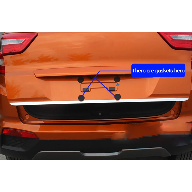 FOR Hyundai IX25 Creta 2014-2019 Tailgate Rear Door Bottom Cover Molding Trim stainless steel back door trim car Accessories