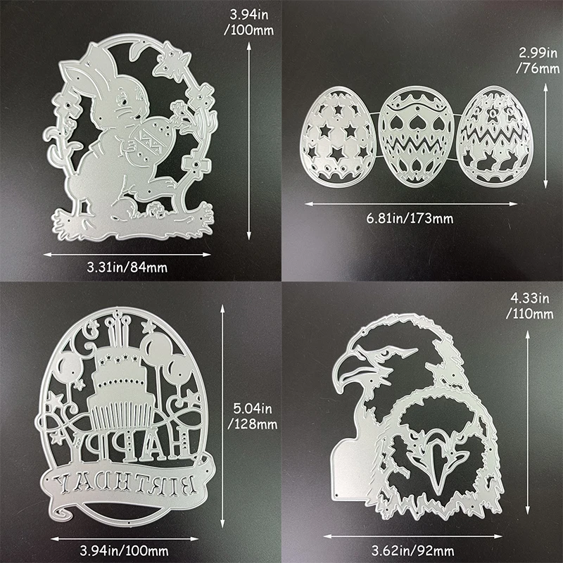 Happy Easter Metal Cutting Dies For DIY Scrapbooking Decoretive Craft Die Cut Embossing Card Make Stencil