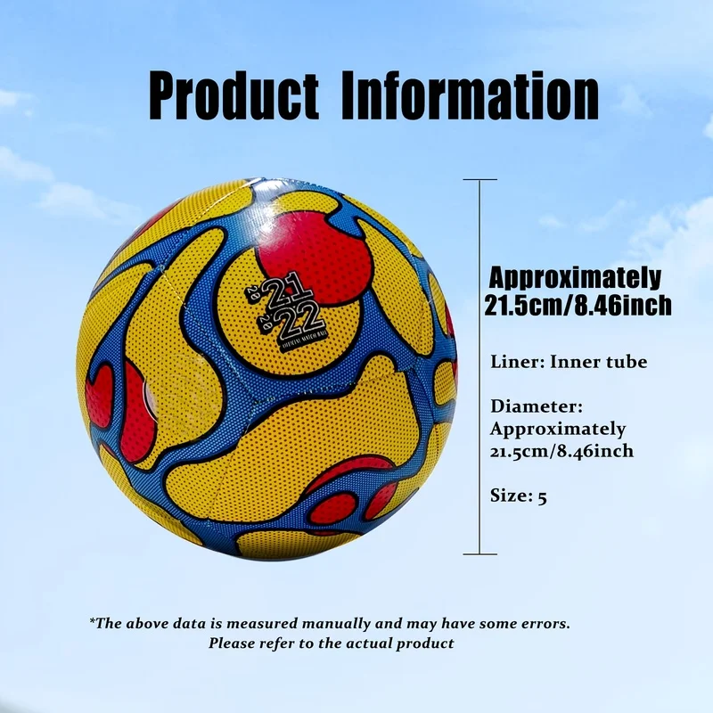 Smooth-Surface Training Soccer Ball, High Cost-Performance, Waterproof Leak-Proof for Concrete & Rough Surface Play