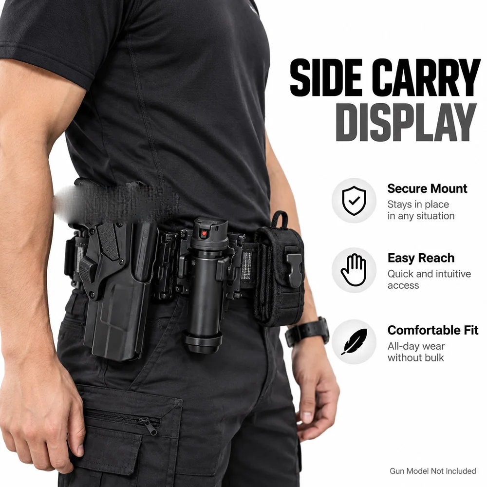 Tactical Duty Belt Kit Laser Cut MOLLE Quick Release Belt with Holster Mag Radio Pouches for Airsoft Hunting Outdoor Training