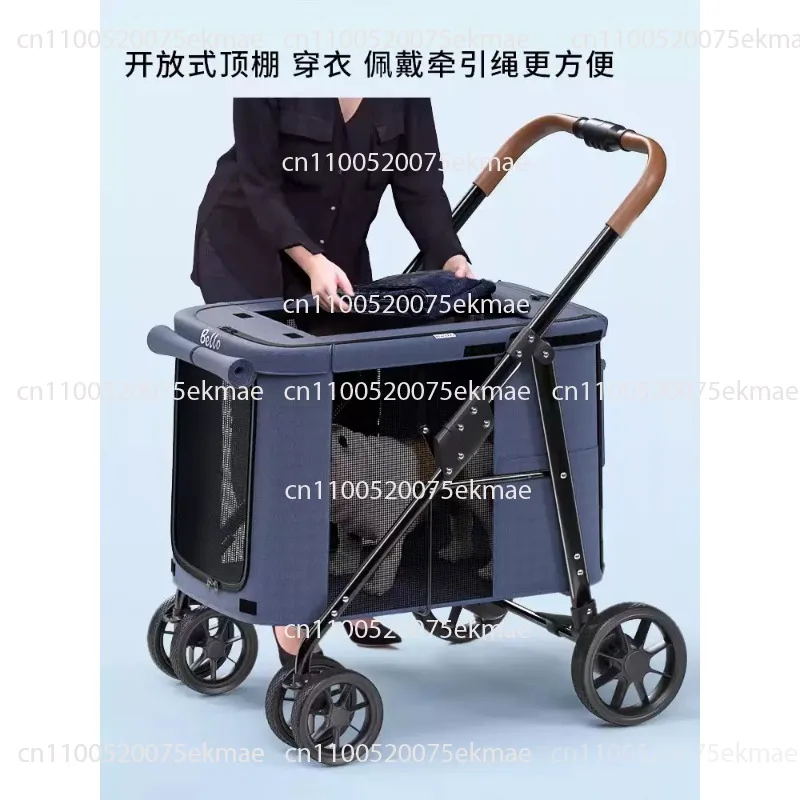 Pet Trolley: Lightweight for Taking Large Dogs Out; Spacious Dog Trolley Suitable for Multiple Small Dogs