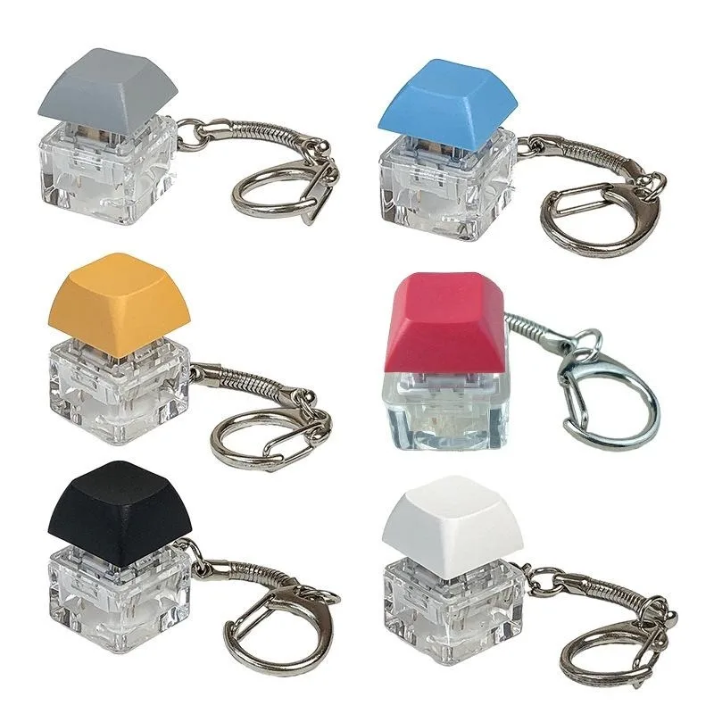 Cicha Mini Klawiatura Brelok Zabawka Antystresowa - 2.5cm Pop Klawisz Uwalniający Od Stresu dla Dorosłych Biurko Biurowe, Antystresowy Przycisk Palcowy Sensoryczny