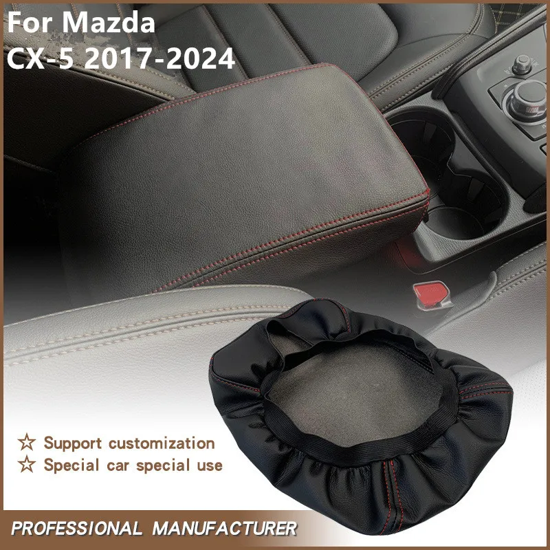 1PCS Car Decorative Interior Accessories Armrests Box Cover For Mazda CX-5 CX5 CX 5 KF 2017 2018 2019 2020 2021 2022