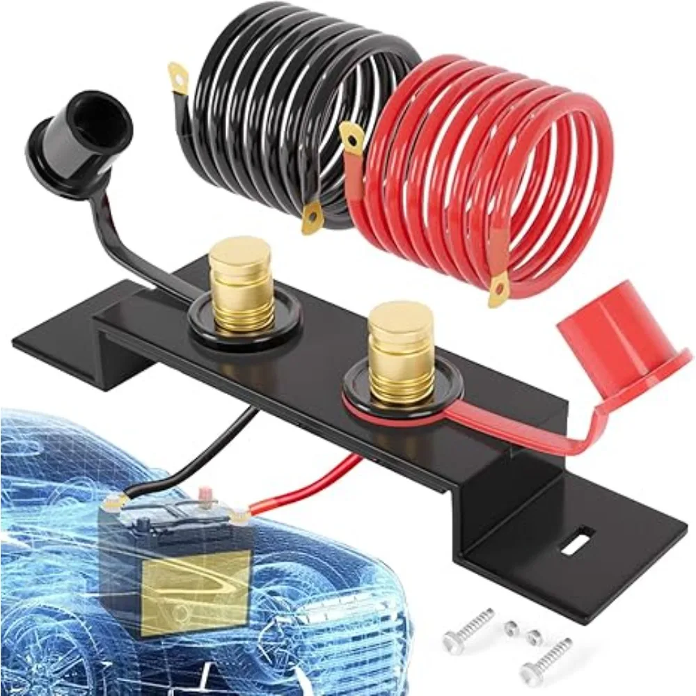 

Car Universal Battery Post Extender with Cables & Bracket for UTV ATV Car Truck Trailer RV Tractor Mower Boat Accessories