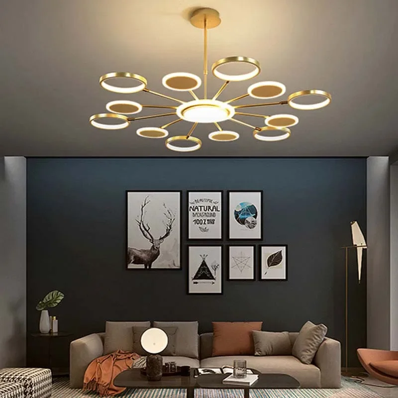 Luxury Chandelier LED Modern Simple Atmosphere Living Room Light Nordic personality creative bedroom study lamps and lanterns