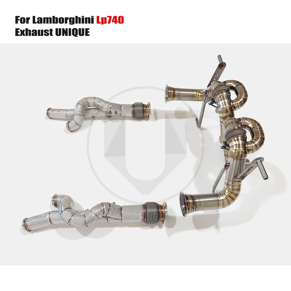 UNIQUE Titanium Exhaust  Downpipe Is Suitable For Lamborghini Aventador s LP740 Auto Modification Electronic Valve