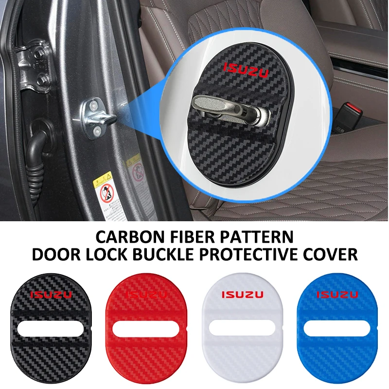 4PCS Cubiertas de Protección para Cerraduras de Puertas de Coche de Acero Inoxidable, Accesorios para Isuzu D-MAX D MAX Dmax I II WFR VAN 4X4 WFR VAN NFR ATV