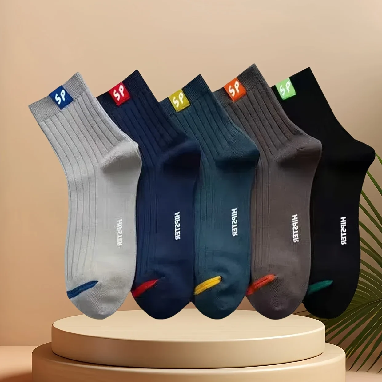 5 pares de meias masculinas SP: anti-odor, almofada grossa, multicoloridas – para esportes, negócios e casuais |   Nova chegada / meias térmicas