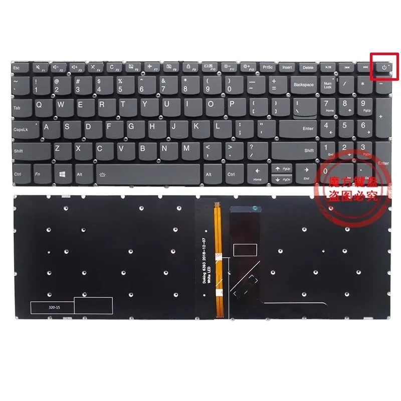 New US Keyboard Backlit for Lenovo V330-15ISK 15IKB 330S-15IKB 330S-15ARR 15AST 300-15AST