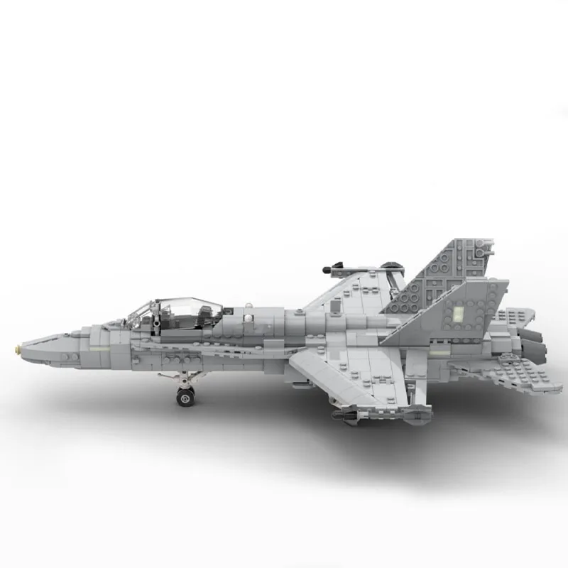 WW2 군사 MOC F/A-18C 호넷 항공기 모델, DIY 창의적인 아이디어, 하이테크 어린이 장난감 선물, 전투기 비행기 블록, 1055 개, 신제품