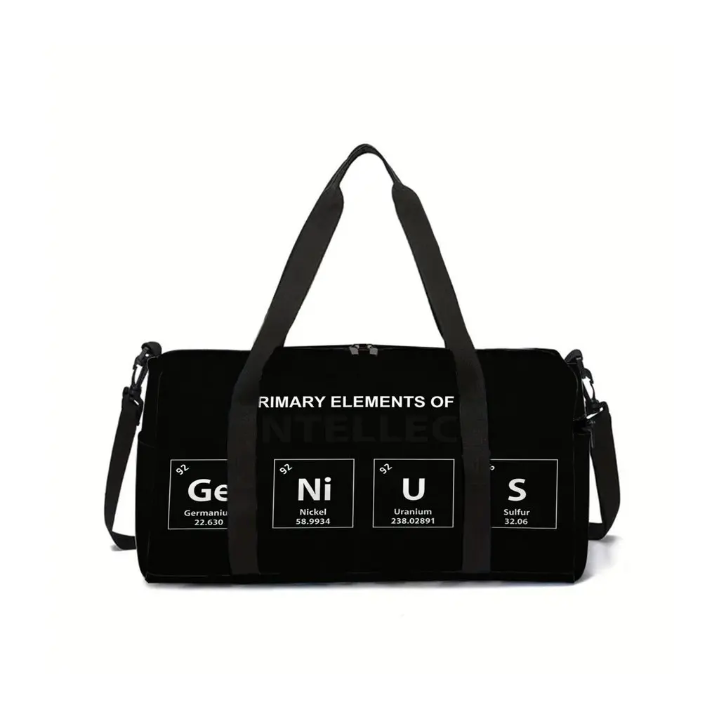 

Periodic Table of Elements 2D Flat Cartoon School Travel Bag Large Capacity Luggage Bag Best Gift for Boys Girls Fashion Style