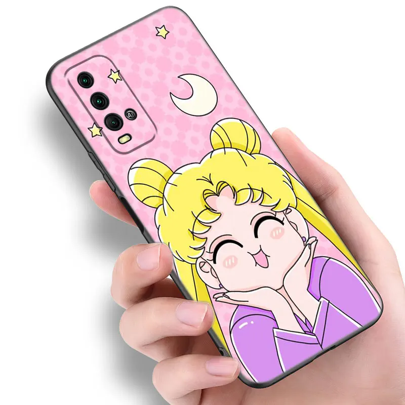 Sailor Moom Girl Black Case For Xiaomi Redmi 11 Prime 11A 12C 13C A1 A2 Plus A3 12 4G 10 13R 5G 9A 10A 9C 10C 9i 12R Note 9T image 4