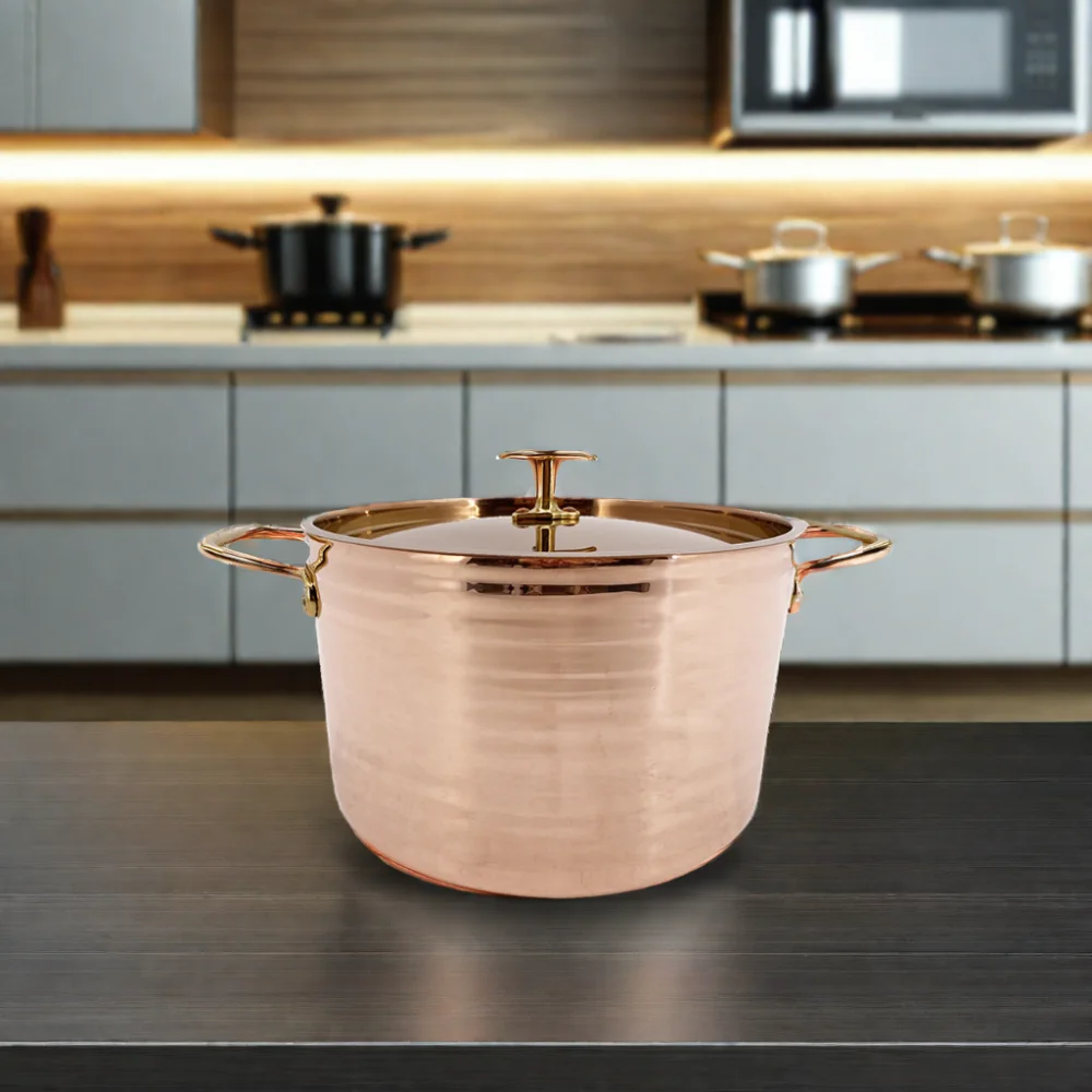 Kitchen Utensils Commercial Pot Soup & Stock Pots Stainless Steel Copper Soup Pot for Induction Cooker
