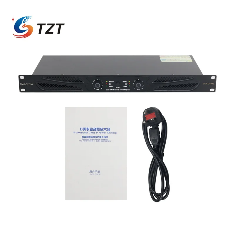 

TZT GAP-C1000 A/GAP-C1000 B/GAP-C1000 C 600Wx2 Professional Class D Power Amplifier 2 Channel Power Amp for Bar Disco Concerts