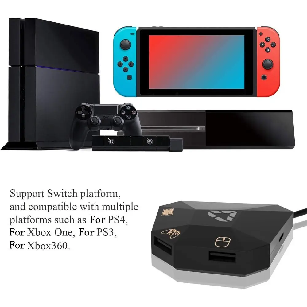 Game Console Game Controller Keyboard Adapter USB Connection Mouse Converter For Nintendo Switch |PS4/PS3|Xbox