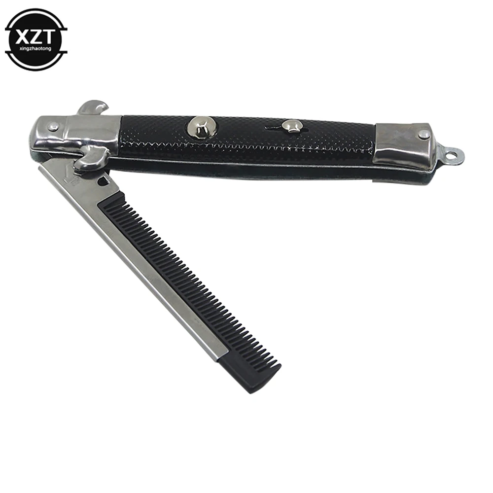 Hot Sale Folding Spring Comb Hair Styling Tools Folding Pocket Comb Spring Comb Men's Beard Comb Hair Styling tool Accessories