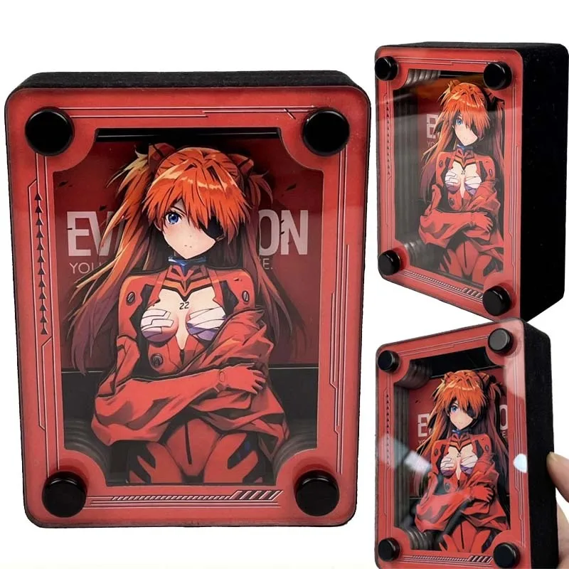

EVA Asuka Langley Soryu Anime Model Acrylic Handmade Three-dimensional Brick Display Table Decorative Painting Home Ornament New