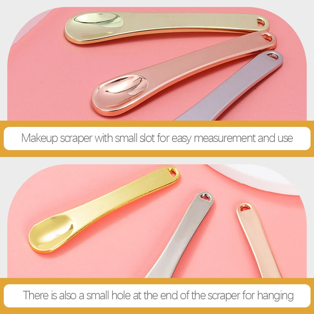 

10pcs Eye Cream Stick Metal Facial Spatula Alloy Lotion Scooper For Face Mask Cream Application Mini Makeup Tool Skincare Spoon