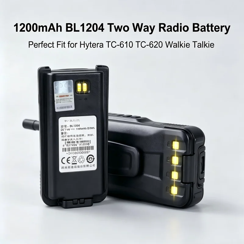 1200mAh BL1204 Rechargeable Lithium Ion Battery Fit Hytera TC-610 EasyCall TC-620 Portable Two Way Radio Walkie Talkie