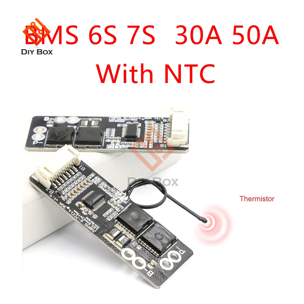 6S 30A/7S 30A/6S 50A/7S 50A BMS Board with NTC for 3.7V Ternary Lithium Battery Protection Board/BMS 7S/BMS 6S Board