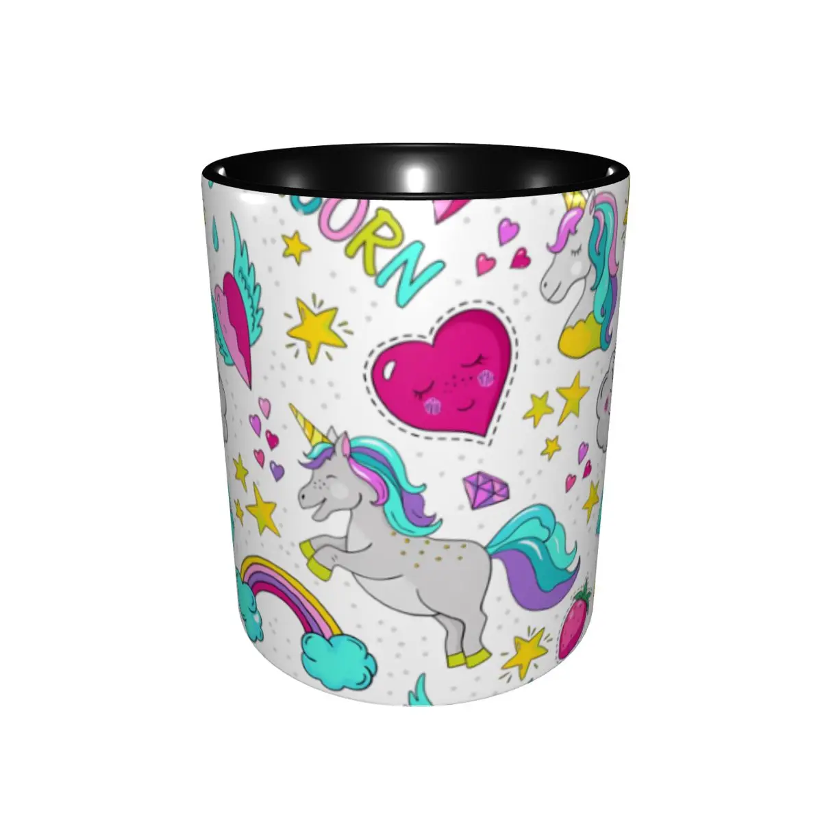 Doodle Unicorn Creative Ceramic Coffee Mug Landscape Tea Milk Cup Home Office Gift Mugs 330ml